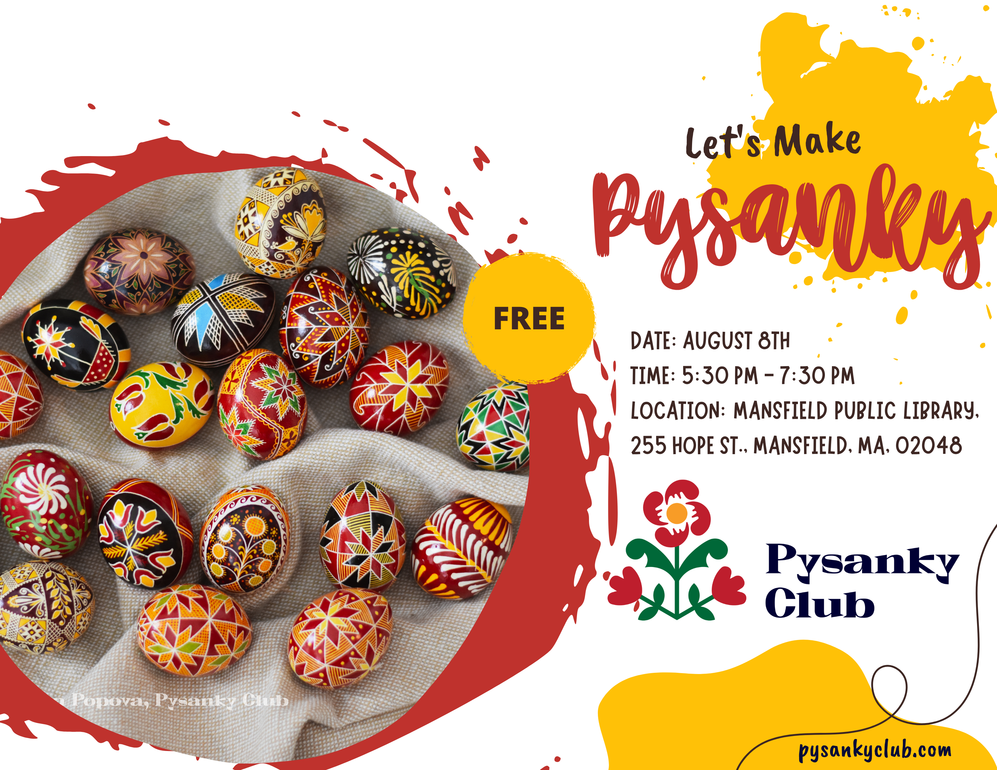 Let's Make Pysanky Workshop with Alona Popova (ages 13+)